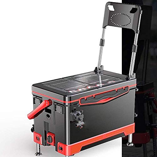 JJSFJH Fischereimer, Fischereibox Angelstuhl Freier Installation Multifunktionsfischerbox mit Zubehör für Green Rote… – Bild 4