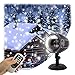 GAXmi LED Christmas Projector Lights Remote Snowfall Decorations Outdoor Indoor Xmas Decor White Snowflake Flurries Rotating Spotlight Landscape Decorative Lighting for Wedding Birthday New Year Stage