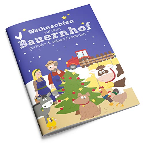 yoamo Bauernhof für Kinder inkl. Adventskalender mit 24 Holzfiguren, hochwertigem Spielkoffer und weihnachtlicher Tier-Geschichte, Mehrfarbig, 27-teilig (1 Set) – Bild 7