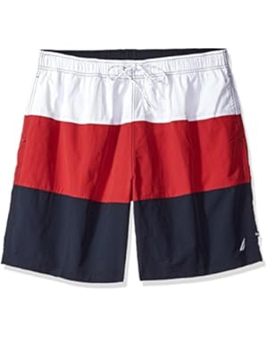 Men's Big and Tall Quick Dry Color Block Swim Trunk