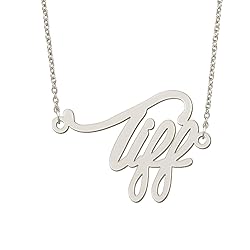 BYBWBL Tiff Name Pendant Necklace Silver Color