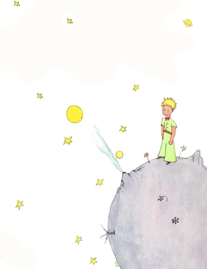 World of Art GlobalAntoine de Saint-Exupery 'The Little Prince and the Asteroid' from 'The Little Prince', France, 1943, Reproduction 200gsm Vintage A3 Classic Children's Poster