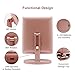 Milzie Makeup Vanity Mirror with 44 Natural White LED Lights, 3x 5x 10x Magnification Lighted Makeup Mirror, Extra Large Unique Tri-Fold Design, Countertop Cosmetic Mirror Rose Gold, X-Large Model