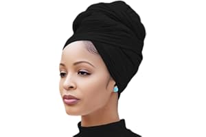 Nonbongoy Head Wraps for Black Women Stretch Headwraps Large Hair Wraps Hijab Scarves for Muslim Head Scarf Turban Headbands