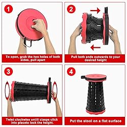 VOLIXOD Foldable Telescoping Stool
