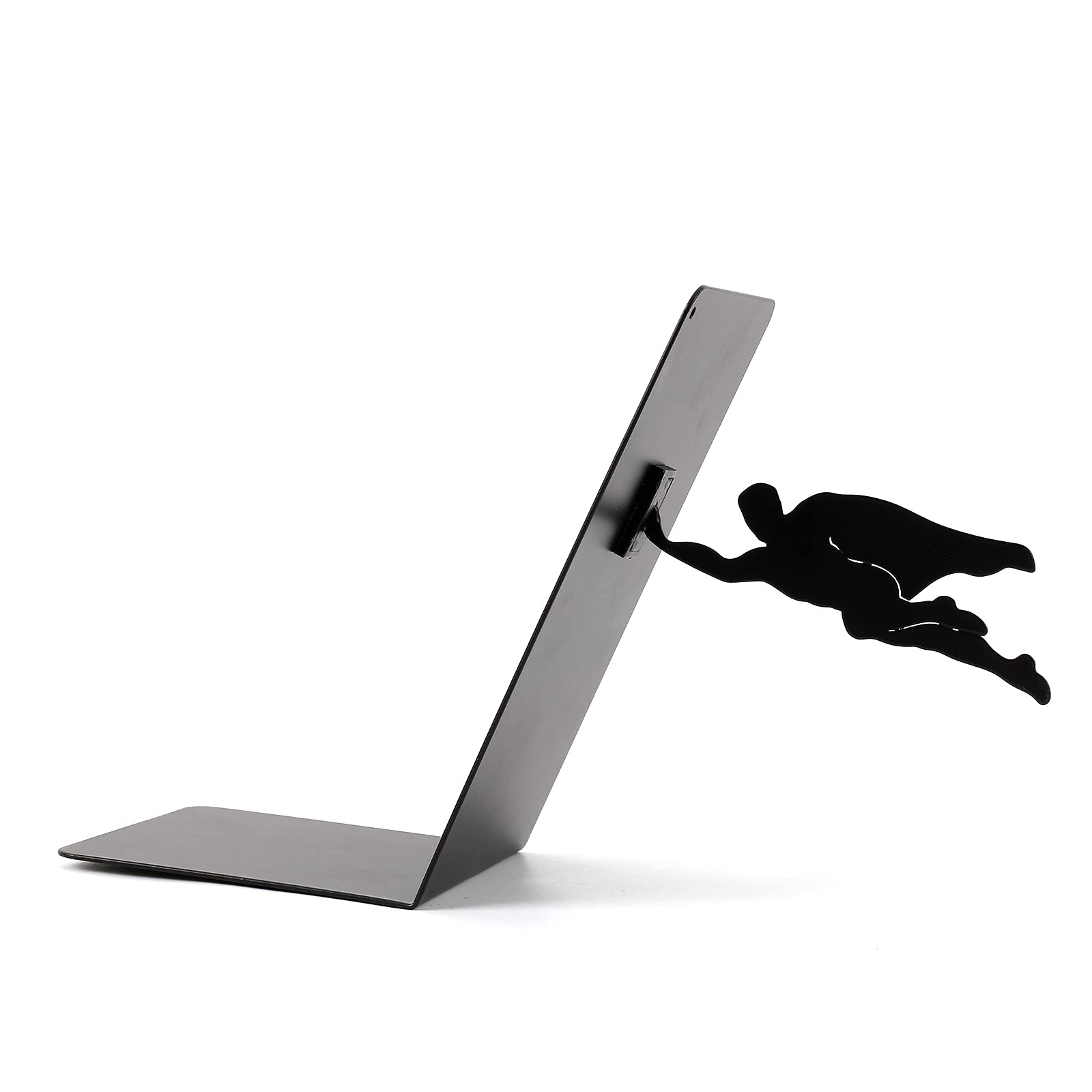 I-TOTAL® - Cute Metal Book Stand Bookends for Shelf/Table (SUPERHERO)