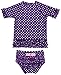 RuffleButts Grape Polka Rash Guard - 4T