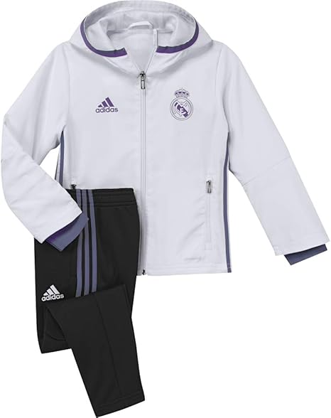 adidas Real Madrid CF Pre I Chándal, Blanco/Morado, 3-4 años: Amazon.es: Ropa y accesorios