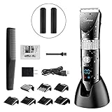 Hatteker Hair Trimmer Pro Hair Clippers for Men Haircut Beard Trimmer Hair Cutting Kit Cordless USB Rechargeable Waterproof LED Display