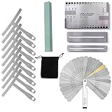 Activists Guitar Luthier Tools 9 Understring Radius Gauge Luthier Tools, 32 Blades Feeler Gauge Dual,1 String Action Gauge Ruler, 2 Fingerboard Guards and 1 Grinding Stone