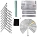 Activists Guitar Luthier Tools 9 Understring Radius Gauge Luthier Tools, 32 Blades Feeler Gauge Dual,1 String Action Gauge Ruler, 2 Fingerboard Guards and 1 Grinding Stone