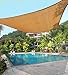 YEGESNG YGS 20 ft x 20 ft Oversized Sun Shade Sail UV Block Fabric Patio Shade Sail in Color Sand