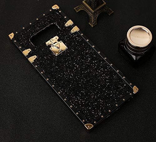 for Samsung Galaxy Note 8 Bling Case,Luxury Design Glitter Bling Sparkly Soft TPU Trunk Cover Phone Skin,Black