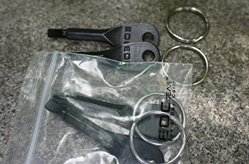 Pocket Tool Mini Tool Screwdriver Set 2 Key Stainless Steel Keychain EDC Outdoor Multifunction Keychain (Black)