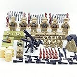 funtoys24 Mini World War II Series Army Figures Brothers Team Marine Corps with Battlefield Weapons Accessories 100% Compatible Building Blocks Toys Set