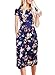 ZESICA Women's Summer Short Sleeve Floral Printed Casual Loose Swing Pleated T-Shirt Dress with Pockets