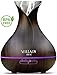 Villain Spa Ultrasonic Aroma Essential Oil Diffuser, 400 mL Wood Grain Cool Mist Humidifier with 7 Color Changing LED Lights, Mist Control, Auto Off,  8 -12 hr. Mist