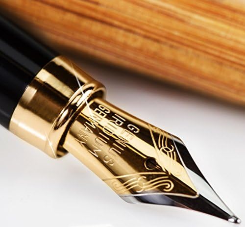 Fountain Pen Writing Set Case 100% Handcrafted Burgundy Wood Collection with Ink Refill Converter - You Get Best Signature Calligraphy Antique Executive Business Gift Pens - 100% Quality Guarantee