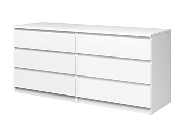 commode 2x3 tiroirs best lak blanc
