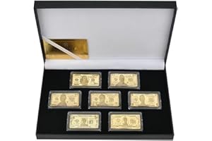 YIQILAFADA 7pcs/lot Simulated Dollar Bullion with Coin Holder Set Souvenirs Gifts Dropshipping for Paperweight