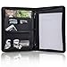 OOWOLF Padfolio Portfolio Folder, PU Leather Professional with Round Ring Binder 8.5 x 11 Inch Writing Pad Tablet Sleeve Interview Resume Document Organizer Business Card Holder Zippered Closure