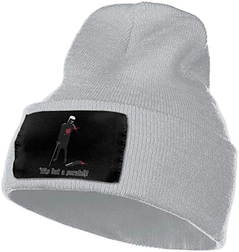 Tis But A Scratch! Man's Winter Beanie Hat Scarf Set Warm Knit Hat Thick Knit Skull Cap