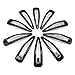 Dofash 12Pcs Epoxy Snap Hair Clips Hair Grips Metal Hair Clips 7Cm/2.75In Hair Accessories For Girls （Black ）