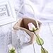 ULTNICE Wedding Flower Girl Basket with White Pearl Ribbon Flower