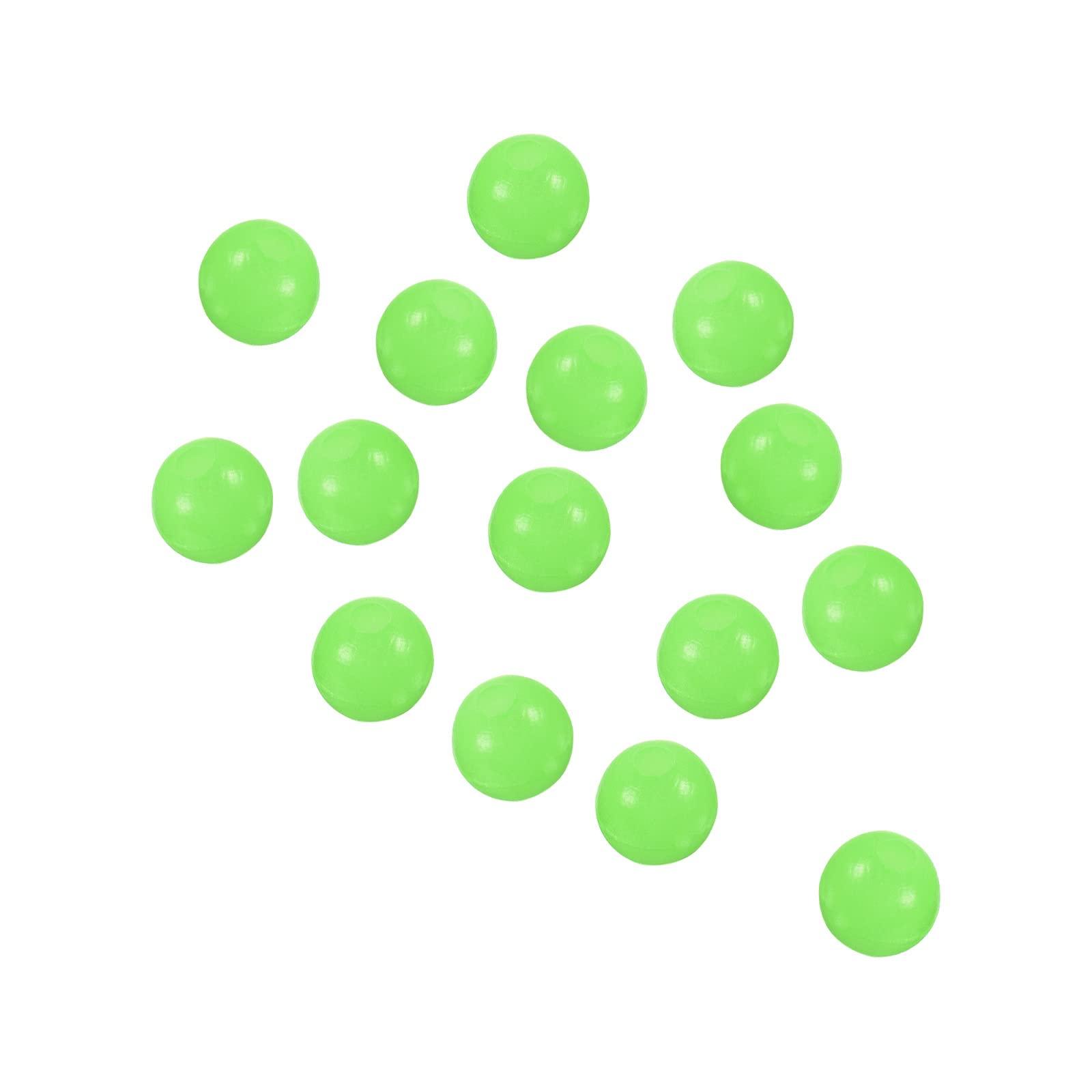 PATIKIL 4mm Luminous Fishing Beads, 200 Pieces Soft Plastic Glow Fishing Bait Eggs Rig Bead Tackle Tool Round, Green