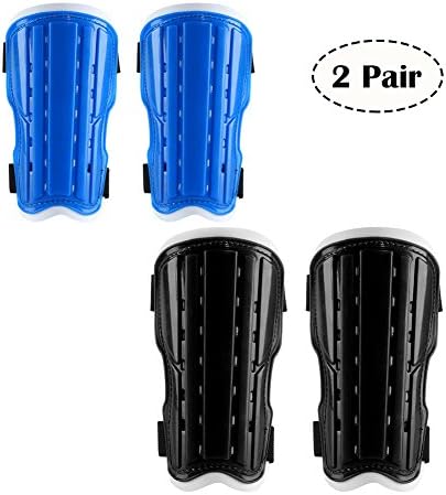 2 Pair Youth Soccer Shin Guards, Kids Soccer Shin Pads Board， Lightweight and Breathable Child Calf Protective Gear Soccer Equipment for 6-10 Years Old Boys Girls Children Teenagers