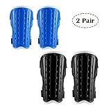 2 Pair Youth Soccer Shin Guards, Kids Soccer Shin Pads Board， Lightweight and Breathable Child Calf Protective Gear Soccer Equipment for 6-10 Years Old Boys Girls Children Teenagers