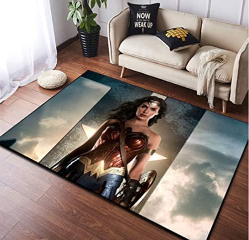 Rugs Hall Bedroom Avengers Floor Mat Wonder Woman European and American Star Dormitory Carpet Individuality Non-Slip Decoration 160cm*230cm