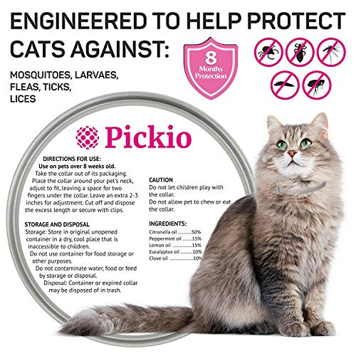 Flea Tick Prevention for Cats - Cat Flea Collars Flea Tick Prevention Cat Flea Treatment Flea Protection Pet Flea Collars Fit All Cats Fleas Ticks for Flea Control Cats - Thumbnail 2