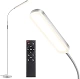 OUTON LED Floor Lamp 15W 1500LM Dimmable Remote & Touch Control Silver Grey