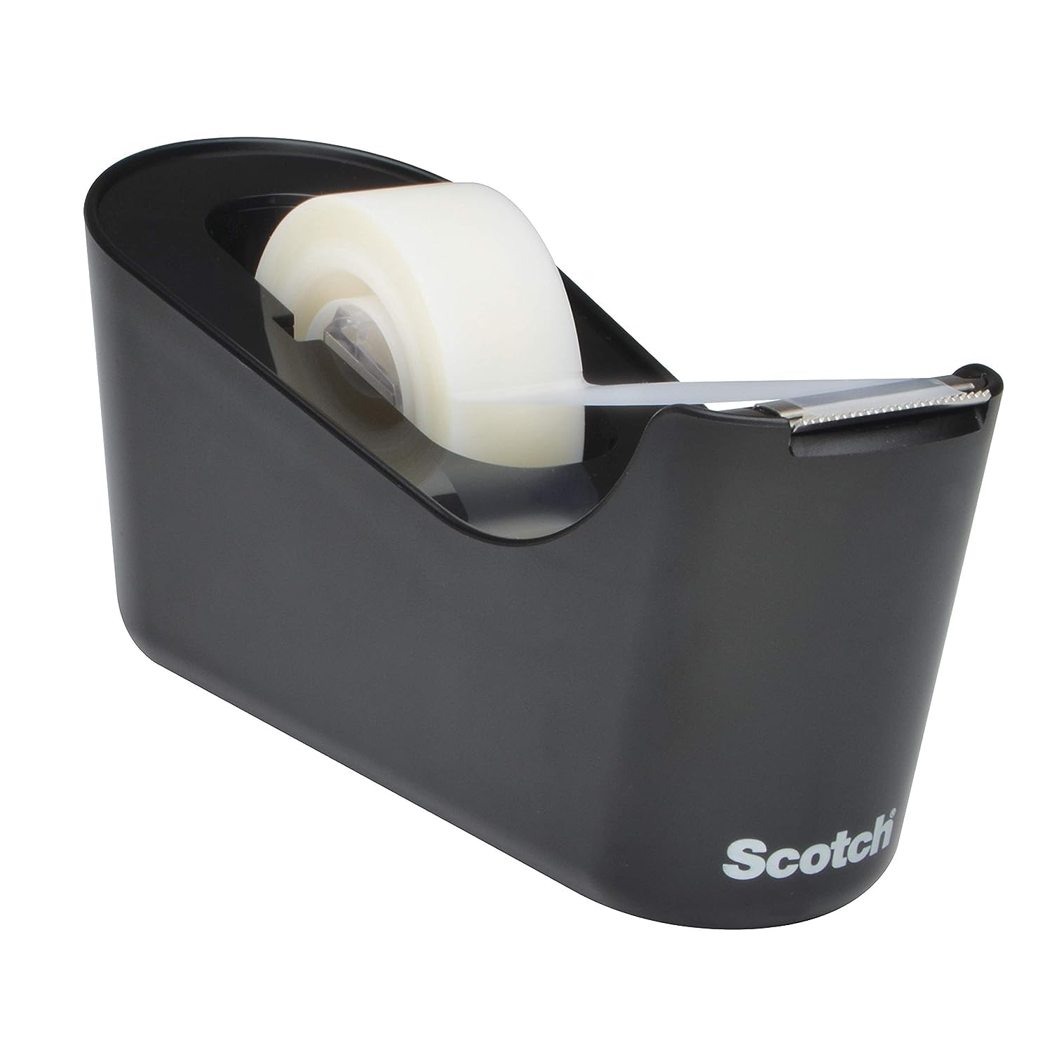 Scotch Tape Dispenser C18, Black + Scotch Magic Invisible Tape, 1 Roll 19 mm x 33 m - Ideal for School, Home and Office