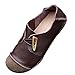Mordenmiss Women's New Flat Round Toe Shoes (40, Coffee)
