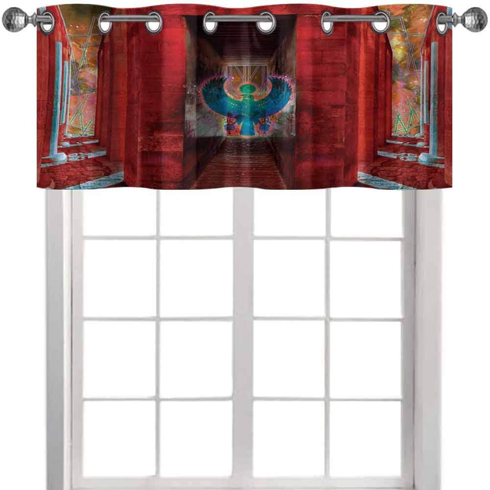 Egypt Kitchen Curtains valances, Legend Icon Bird Old Culture Figure