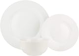 Amazon Basics 18-Piece Dinnerware Set White Service for 6 Porcelain view 7