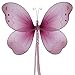The Butterfly Grove Briana Butterfly Decoration 3D Hanging Mesh Nylon Decor, Magenta Hibiscus, Medium, 11
