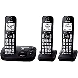 Panasonic KX-TGD223B Expandable Digital Cordless Answering System with 3 Handsets (Certified Refurbished) (KX-TGD223N BLACK)