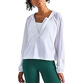 altiland Lightweight Workout Jacket for Women, Cropped Athletic Gym Running Hoodie, UV Protection Half Zip Pullover UPF 50+