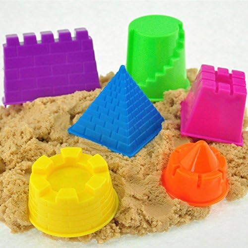 Bargain World 6Pcs a Set Mini Baby Children Kids Indoor Toy Beach Seaside Model Castle Clay Moving Magic Sand Gift