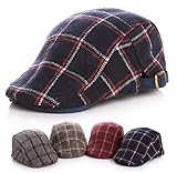 Home Prefer Kids Ivy Newsboy Cap Tarton Woolen Flat Cap Duck Bill Hat Irish Cap