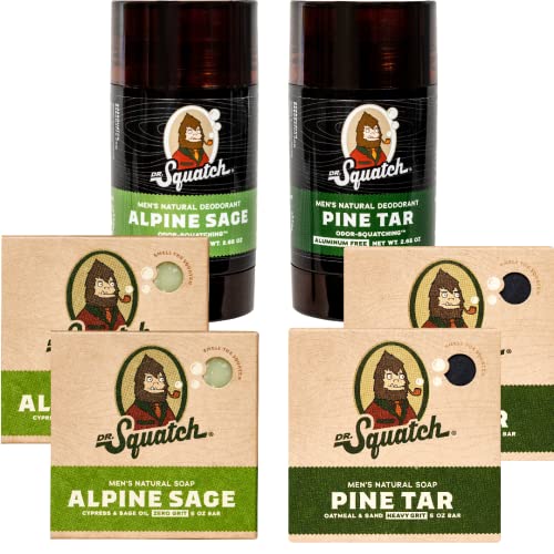 Dr. Squatch Manly Soap and Deodorant Variety Pack