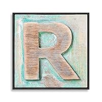 Framed Canvas Wall Art Alphabet Canvas Prints Home Artwork Decoration for Living Room,Bedroom - 16x16 inches