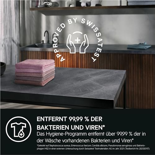 AEG Waschmaschine 9kg, Serie 7000 ProSteam - Dampf-Programm – Weniger Bügeln & Mehr Frische, A-20%, Leise, Mengenautomatik, Nachlegefunktion, Startzeitvorwahl, Vollwasserstopp, 1400 U/min, LR7AMZ491FL 8