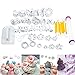 47 pcs Fondant Cutters Tools Sedhoom Catalina Fondant Molds Cake Decorating Supplies Tool Set with Rolling Pin Smoother Embosser Moulds