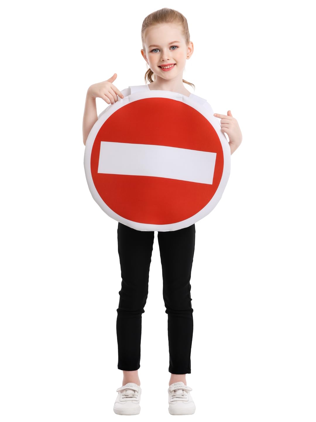 Photo 1 of Seasons Traffic Sign Costume for Kids, Funny Halloween Costumes for Boys and Girls, One Size (No-Pass), Red