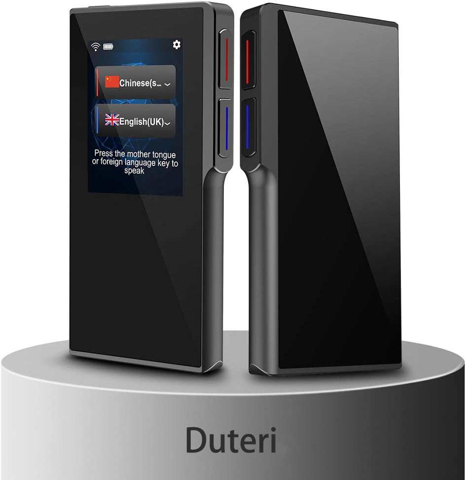 Translator Device with 2.4 Inch High Definition Toch Screen Support 70 Languages Smart Voice for Travelling Abroad Learning Off-Line Shopping Business Chat Recording Translations