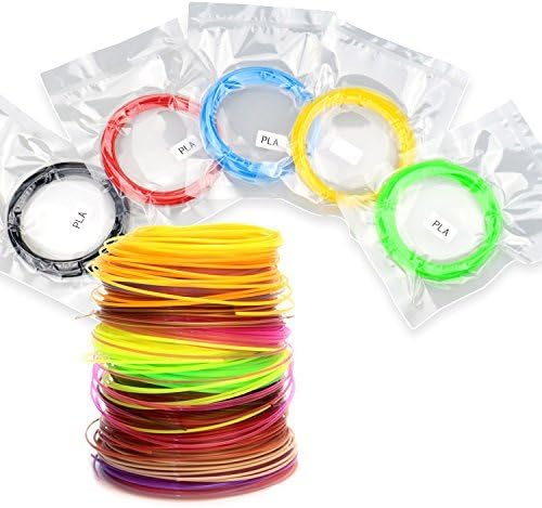 [Black Friday Deal] Fxexblin 3D Pen Filament Refills 1.75mm PLA - Mega Pack of 25 Different Vibrant Colors - 5M each for a total of 75M